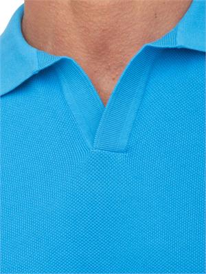 Polo azzurra Aiace Galassi in cotone in UOMO