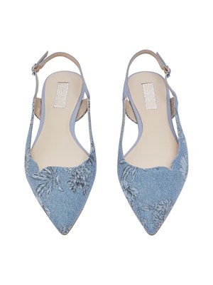 Ballerine slingback Liu Jo in denim floreale in DONNA