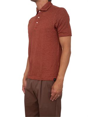 Polo maglia Gran Sasso uomo in lino terracotta in UOMO
