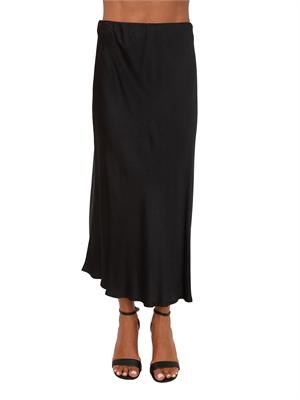 Gonna midi Nicodemo Kocca in tessuto fluido nero in DONNA