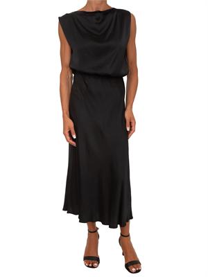 Gonna midi Nicodemo Kocca in tessuto fluido nero in DONNA