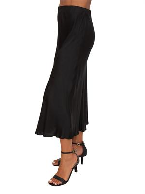 Gonna midi Nicodemo Kocca in tessuto fluido nero in DONNA