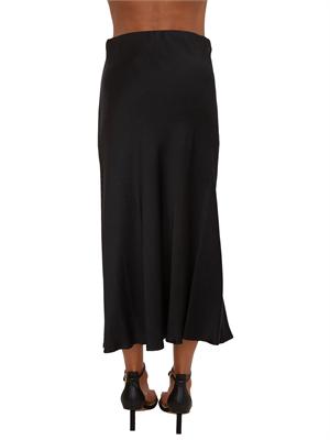 Gonna midi Nicodemo Kocca in tessuto fluido nero in DONNA