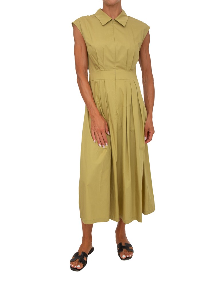 Abito midi Reimund Kocca misto cotone verde