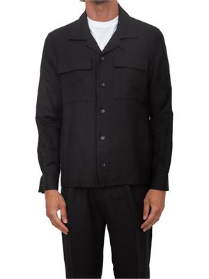 Camicia overshirt nera Antony Morato lino e cotone in UOMO