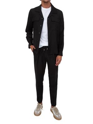 Camicia overshirt nera Antony Morato lino e cotone in UOMO