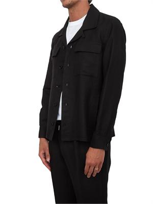 Camicia overshirt nera Antony Morato lino e cotone in UOMO