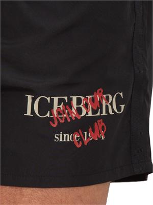 Costume boxer nero Iceberg beachwear uomo in UOMO