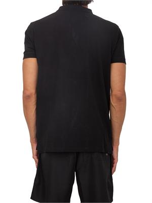 Polo nera Iceberg Beachwear uomo in cotone con logo in UOMO