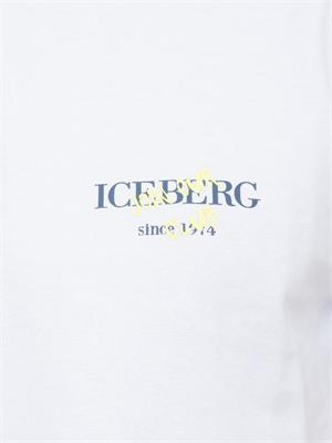 Polo bianca Iceberg Beachwear uomo in cotone con logo in UOMO