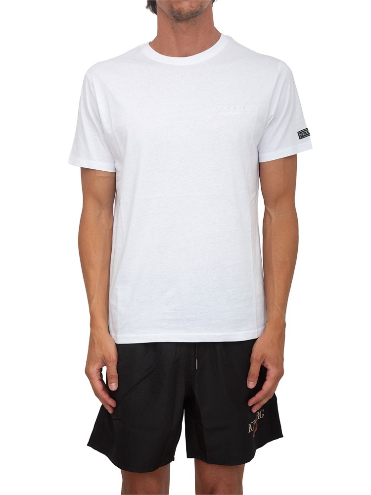 T-shirt bianca Iceberg Beachwear uomo con logo