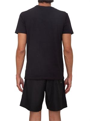 T-shirt nera Iceberg beachwear uomo con stampa logo in UOMO