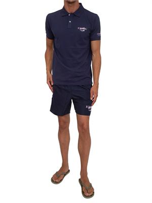 Polo blu Iceberg Beachwear uomo in cotone con logo in UOMO