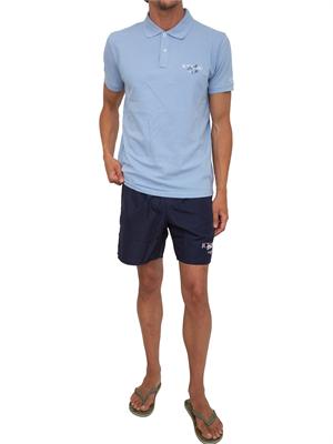Polo azzurra Iceberg Beachwear uomo in cotone con logo in UOMO