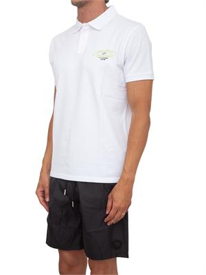 Polo Plein Sport Swim in piquet di cotone bianco in UOMO