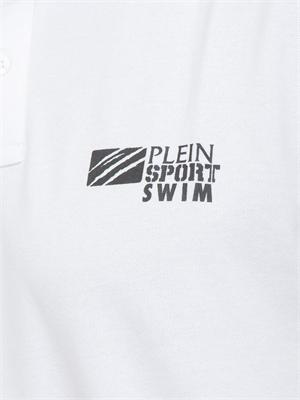 Polo uomo Plein Sport Swim in cotone bianco in UOMO