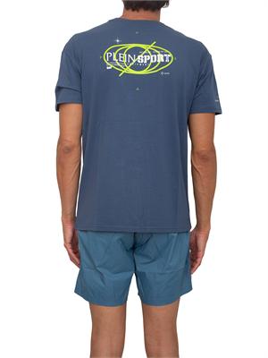 T-shirt uomo Plein Sport Swim in cotone blu in UOMO