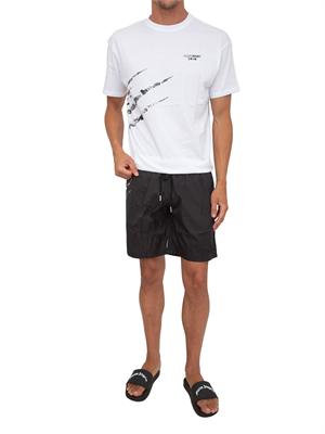 T-shirt uomo Plein Sport Swim in cotone bianco con stampe in UOMO