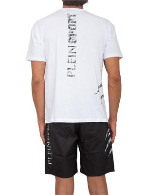 T-shirt uomo Plein Sport Swim in cotone bianco con stampe in UOMO