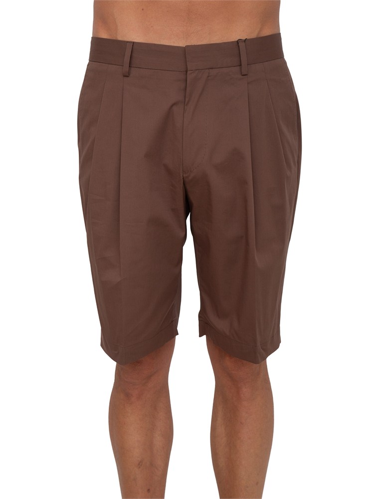 Bermuda Corneliani in misto cotone marrone