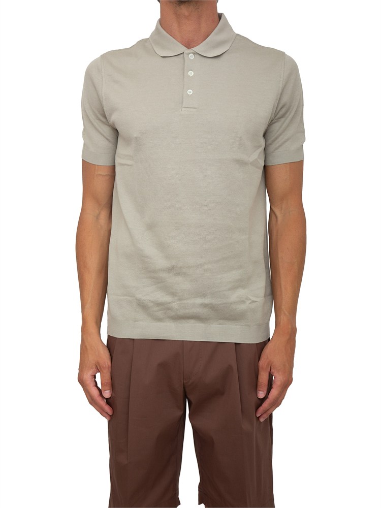 Polo maglia Corneliani in cotone beige