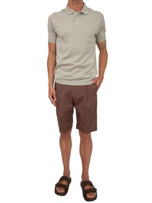 Polo maglia Corneliani in cotone beige in UOMO
