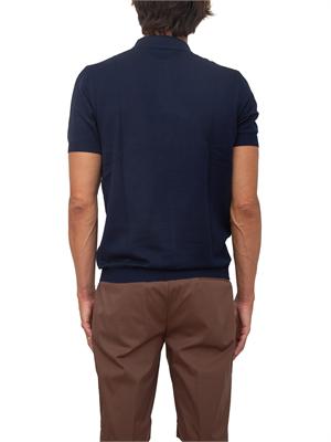 Polo maglia Corneliani in cotone blu in UOMO