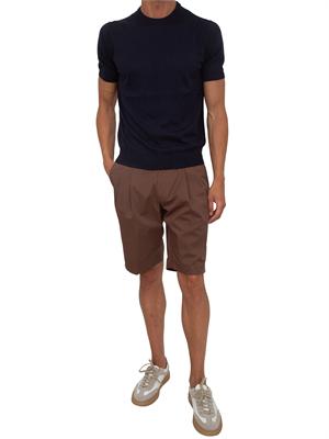 T-shirt maglia Corneliani in seta e cotone blu in UOMO
