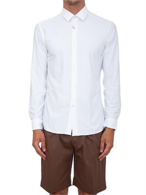 Camicia Corneliani in tessuto bielastico bianco in UOMO