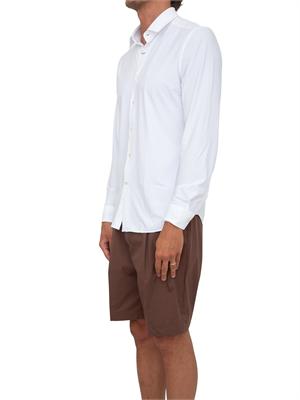 Camicia Corneliani in tessuto bielastico bianco in UOMO