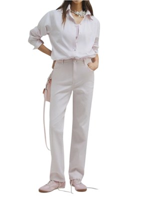 Pantaloni tomboy Solista Marella in bull di cotone rosa in DONNA