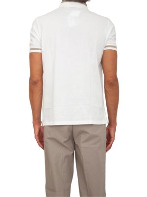 Polo uomo Emporio Armani in cotone avorio con profili in UOMO