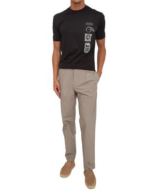 T-shirt Emporio Armani uomo in cotone nero e logo in UOMO