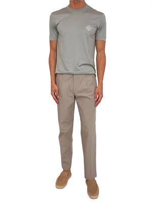 T-shirt Emporio Armani in tessuto verde con logo in UOMO