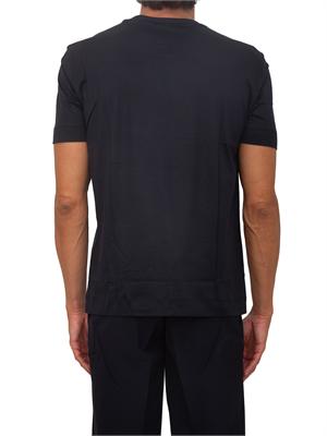 T-shirt Emporio Armani in tessuto blu con logo in UOMO