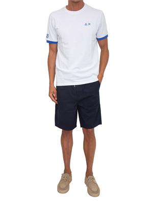 Bermuda Sun68 in popeline di cotone blu con tasche in UOMO