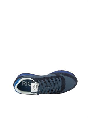 Sneaker Tom SUN68 in tessuto e pelle blu in UOMO