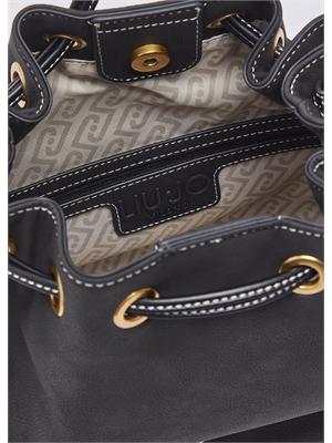 Borsa a tracolla Liu Jo donna effetto nabuk nero in DONNA