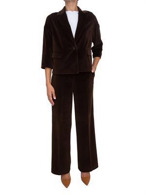 Giacca donna Circolo 1901 in velluto marrone e maniche 3/4 in DONNA