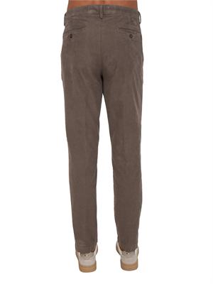 Pantaloni Aviator 301 Trussardi in gabardina tortora in UOMO