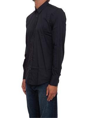 Camicia Antony Morato in popeline di cotone blu in UOMO