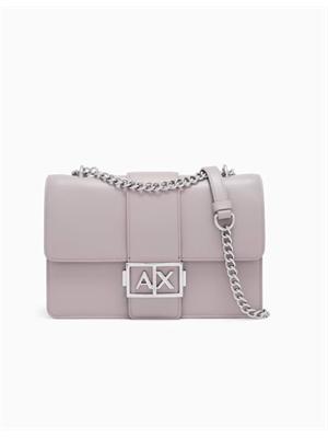 Borsa Armani Exchange ecopelle lilla in DONNA