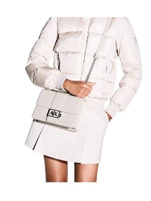 Borsa Armani Exchange ecopelle beige in DONNA