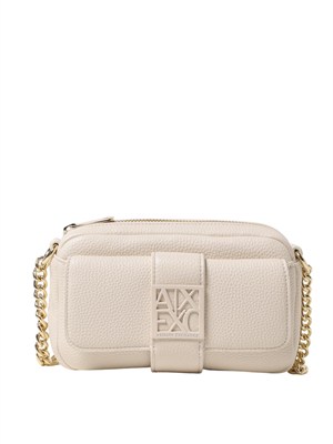 Borsa Armani Exchange donna in ecopelle beige in DONNA