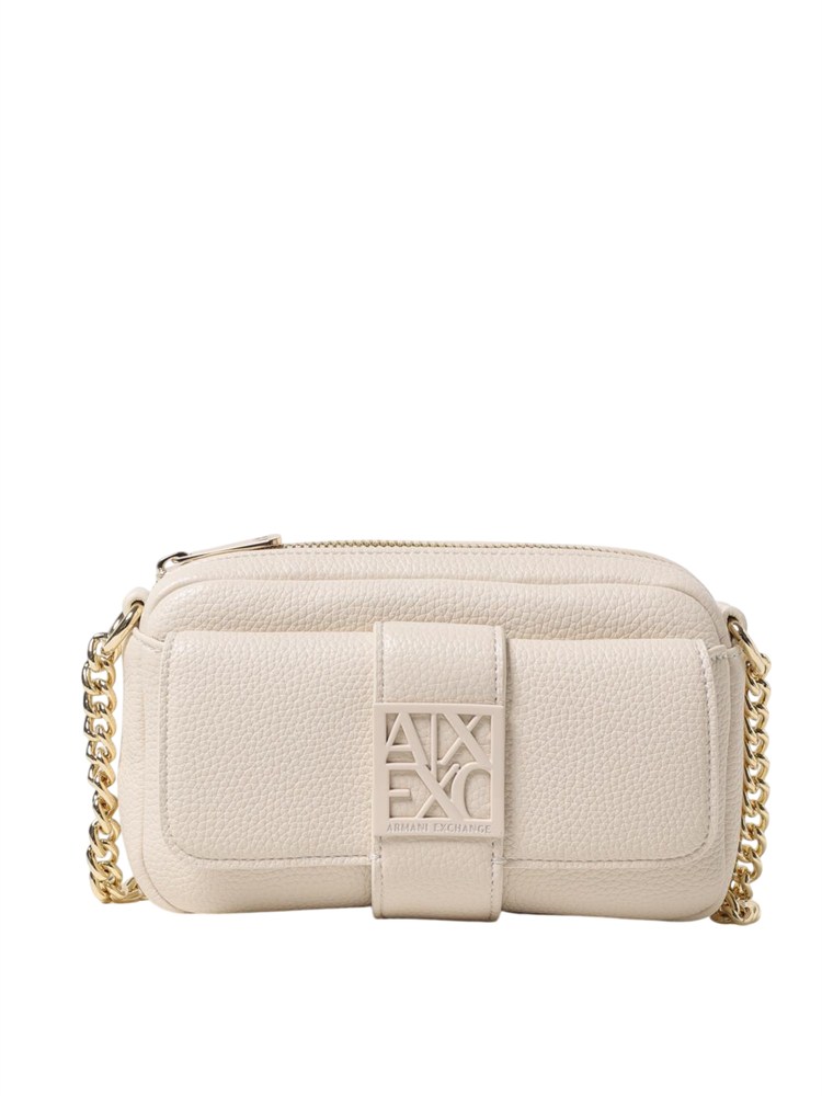 Borsa Armani Exchange donna in ecopelle beige