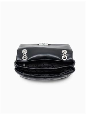 Borsa Armani Exchange in ecopelle nera in DONNA