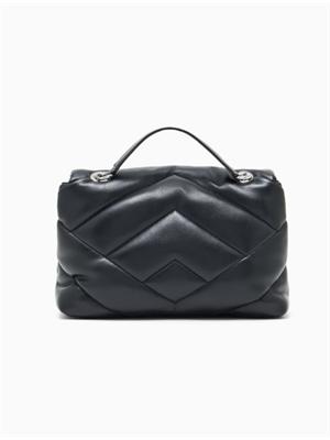 Borsa Armani Exchange in ecopelle nera in DONNA
