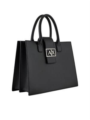 Borsa nera Armani Exchange donna ecopelle liscia in DONNA