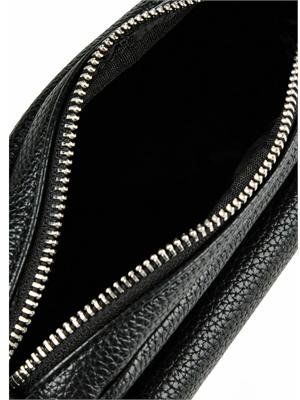 Borsa a tracolla Armani Exchange in ecopelle nera in DONNA