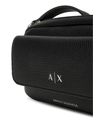 Borsa a tracolla Armani Exchange in ecopelle nera in DONNA